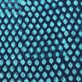 Preview: Indigo Hand Block Print aus Indien - TURQUOISE AKOLA